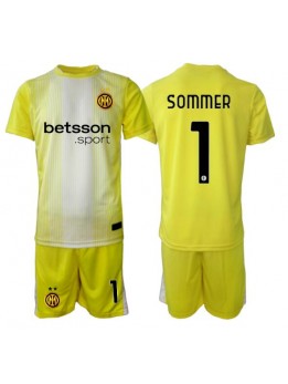 Inter Milan Yann Sommer #1 Målvakt Replika Borta Kläder Barn 2025-26 Kortärmad (+ byxor)